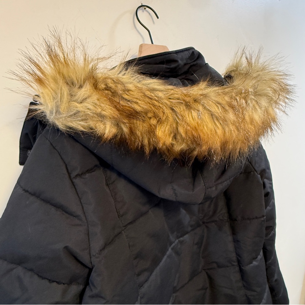 NOIZE | black warm parka w faux fur detachable hood - Picture 10 of 10